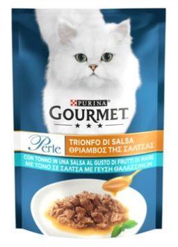GOURMET Perle. Соус Де-Люкс. Міні філе у соусі. З тунцем. 85 г 403202250 фото