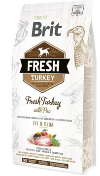 Brit Fresh Turkey with Pea Сухий корм індичка для собак із зайвою вагою 2,5 кг 170996/0809 фото