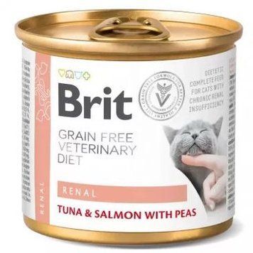 Вологий корм Brit VetDiets Renal для кішок з хронічною нирковою недостатністю 200 г 100714/9870 фото