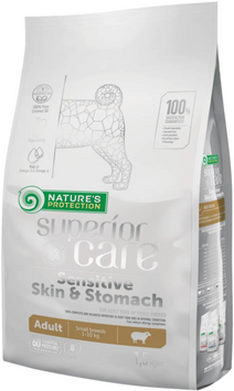 Nature's Protection Superior Care Sensitive Skin&Stomach Adult Small Breeds 1,5 кг сухий корм для дорослих собак всіх порід з чутливим травленням та проблемною шкірою NPSC45794 фото