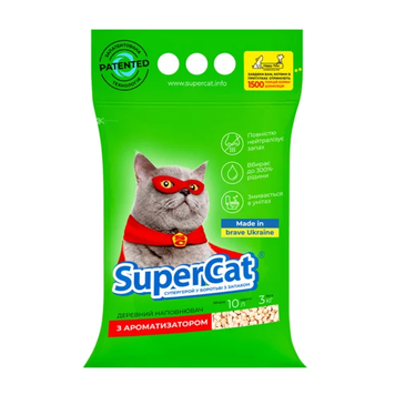 Деревний наповнювач Super Cat зелений 3кг 03551 фото