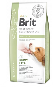 Brit GF Veterinary Diet Diabetes Сухий корм індичка для собак, при цукровому діабеті 12 кг 170942/528097 фото