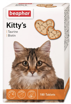 Kitty's + Taurine + Biotine вітамінізовані ласощі з таурином і біотином для котів 12578 фото