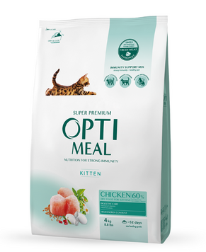 Optimeal Сухий корм з куркою для кошенят 200 г 1890001 фото