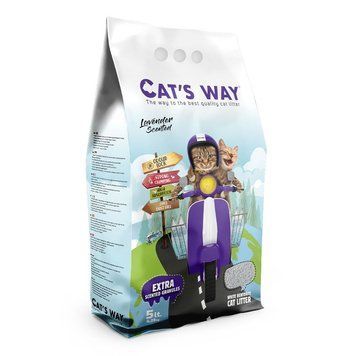 Бентонітовий наповнювач CAT'S WAY лаванда + фіолет. гранули, 5л 403202248 фото