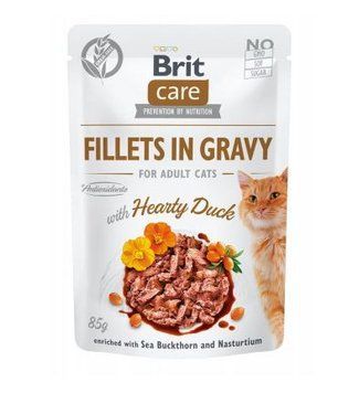 Вологий корм для кішок Brit Care Cat pouch 85g (філе качки у соусі) 100529/0518 фото