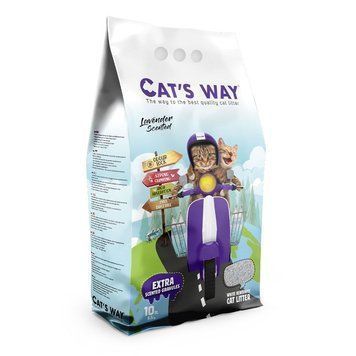 Бентонітовий наповнювач CAT'S WAY лаванда + фіолет. гранули, 10л 403202331 фото