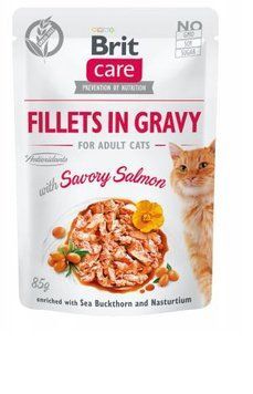 Вологий корм для кішок Brit Care Cat pouch 85g (філе лосося в соусі) 100530/0525 фото