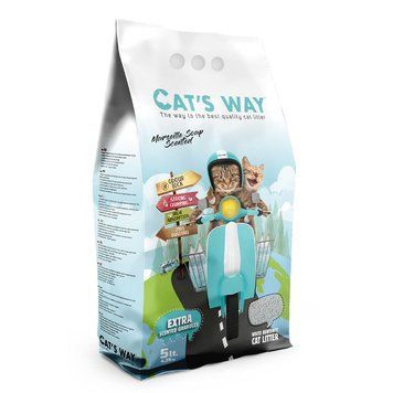 Бентонітовий наповнювач CAT'S WAY марсельске мило + бірюзові гранули, 5л 403202249 фото