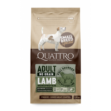Quattro Adult Lamb Small Breed корм для дорослих собак дрібних порід з ягням 1,5 кг 06324 фото