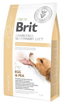 Brit GF Veterinary Diet Hepatic Сухий корм яйце для собак при захворюваннях печінки 2 кг 170947/8165 фото