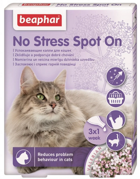 No Stress Spot On заспокійливі краплі від стресу для котів 13913 фото