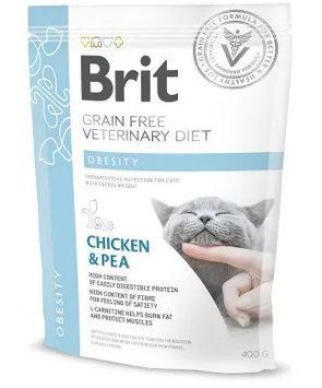 Сухий корм для кішок для зниження ваги Brit GF Veterinary Diet Obesity 400 г (курка) 170967/528486 фото