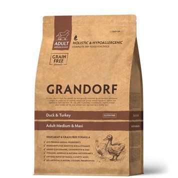 GRANDORF Dog Medium & Maxi Duck & Turkey 10 кг 94610 фото