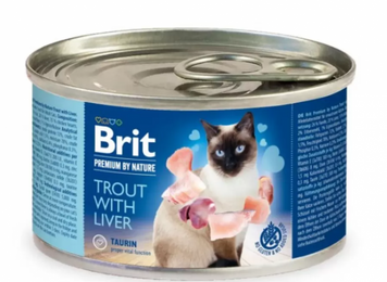 Brit Premium Trout & Liver Вологий корм паштет із фореллю та печінкою для кішок 200 г 100616/5032 фото