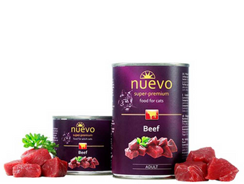 Nuevo Adult корм консерви з яловичиною для котів 400г 95111 фото