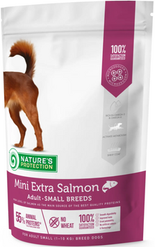 Nature's Protection Mini Extra Salmon Adult Small Breeds 0,5 кг Сухий корм для дорослих собак малих порід з лососем NPS45736 фото