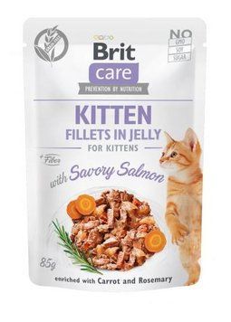 Вологий корм для кошенят Brit Care Cat pouch 85 г (лосось у желе) 100537/0594 фото