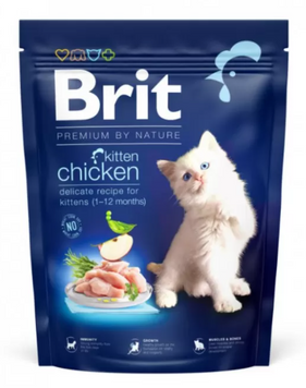 Brit Premium by Nature Cat Kitten Сухий корм для кошенят з куркою 300 г 171842 фото