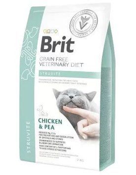Сухий корм для кішок при захворюваннях сечовивідних шляхів Brit GF Veterinary Diet Struvite 2 кг (курка) 170954/528271 фото