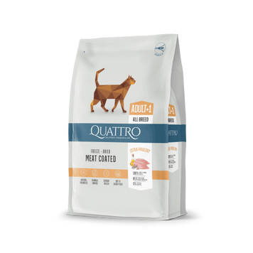 Quattro Cat Adult корм для дорослих котів від 1 року з м'ясом птиці 7 кг 06340 фото