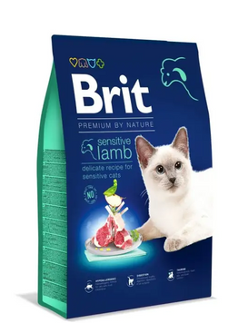 Brit Premium by Nature Cat Sensitive Сухий корм для кішок із чутливим травленням з ягнятком 8 кг 171873 фото