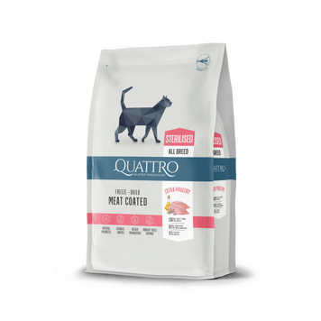 Quattro Cat Sterilized корм для стерилізованих котів з м'ясом птиці 1,5 кг 06341 фото