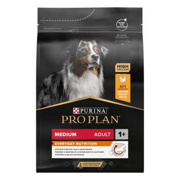 PRO PLAN&reg;. Сухий повнораціонний корм для дорослих собак середніх порід. З куркою. 3 кг. 12279419 фото