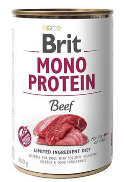 Brit Mono Protein Beef Вологий корм консерви для собак яловичина 400 г 100831/100057/9766 фото