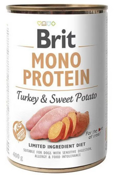 Brit Mono Protein Вологий корм з індичкою та бататом 400 г 100837/100056/9759 фото