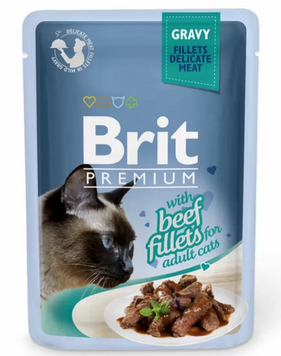 Brit Premium вологий корм для кішок з філе яловичини у соусі 85 г 111253/555 фото