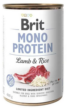 Brit Mono Protein Вологий корм з ягням та рисом 400 г 100833/100053/9728 фото