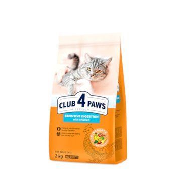 CLUB 4 PAWS PREMIUM (Чутливе травлення) сухий раціон для дорослих котів, 2 кг B4640901 фото