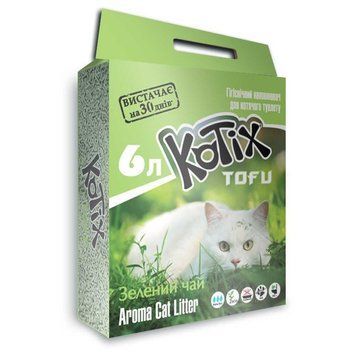 Наповнювач д\кот KOTIX TOFU Green Tea, 6L 403201350 фото