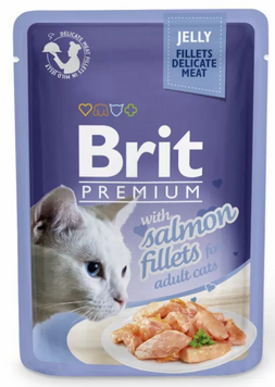 Brit Premium Вологий корм з філе лосося в желе 85 г 111242/487 фото