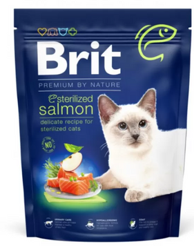 Brit Premium by Nature Cat Sterilized Salmon Сухий корм для стерилізованих котів з лососем 800 г 171856 фото