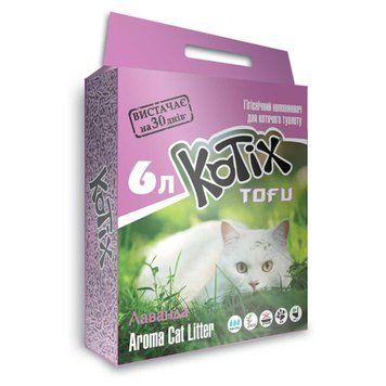 Наповнювач д\кот KOTIX TOFU Lavender. 6L 403200879 фото
