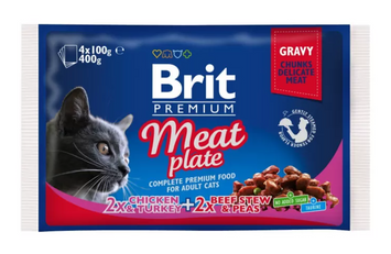 Brit Premium Вологий корм М'ясна тарілка 4х100 г 100277 /506262 фото