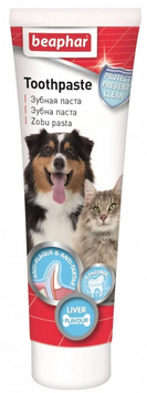 Beaphar Toothpaste зубна паста зі смаком печінки для собак та котів 100 г 13223 фото