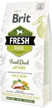 Brit Fresh Duck with Millet Сухий корм качка для активних собак усіх порід 2,5 кг 170998/0823 фото