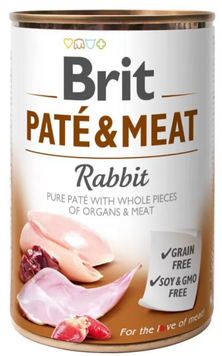 Brit Pate & Meat Вологий корм з куркою та кроликом 400 г 100863/100076/0311 фото