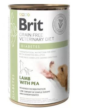 Brit VetDiets Diabetes Вологий корм для собак ягня і горошок із захворюванням на цукровий діабет, 400 г 100263/5910 фото