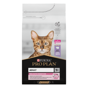 PRO PLAN&reg;. Сухий повнораціонний корм для дорослих котів з чутливим травленням чи вибагливих до їжі, з індичкою. 1,5 кг. 12371117 фото