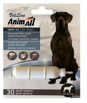 AnimAll VetLine spot-on, краплі для собак 40-60 кг 1 піпетка 10,0 мл 65 930 фото