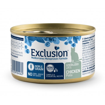 Exclusion Sterilized Chicken корм для стерилізованих котів віком від 7 років з куркою 85 г 05211 фото