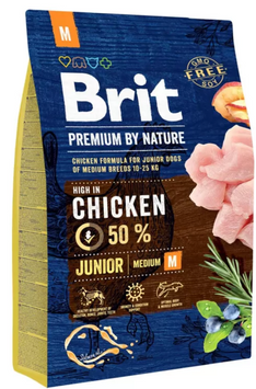 Brit Premium Junior M Сухий корм курка для молодих собак середніх порід, 3 кг 170813/6321 фото