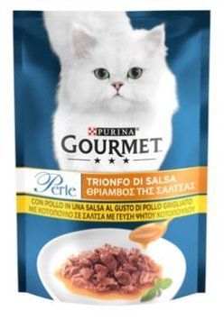 GOURMET Perle. Соус Де-Люкс. Міні філе у соусі. З куркою. 85 г 403202251 фото