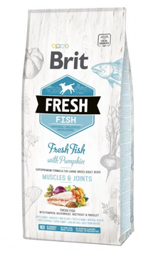 Brit Fresh Fish with Pumpkin Сухий корм риба для дорослих собак великих порід 12 кг 170993/530779 фото