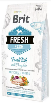 Brit Fresh Fish with Pumpkin Сухий корм риба для дорослих собак великих порід 2,5 кг 170994 /0786 фото