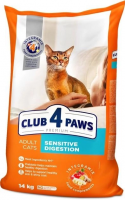 CLUB 4 PAWS PREMIUM (Чутливе травлення) сухий раціон для дорослих котів, 14 кг